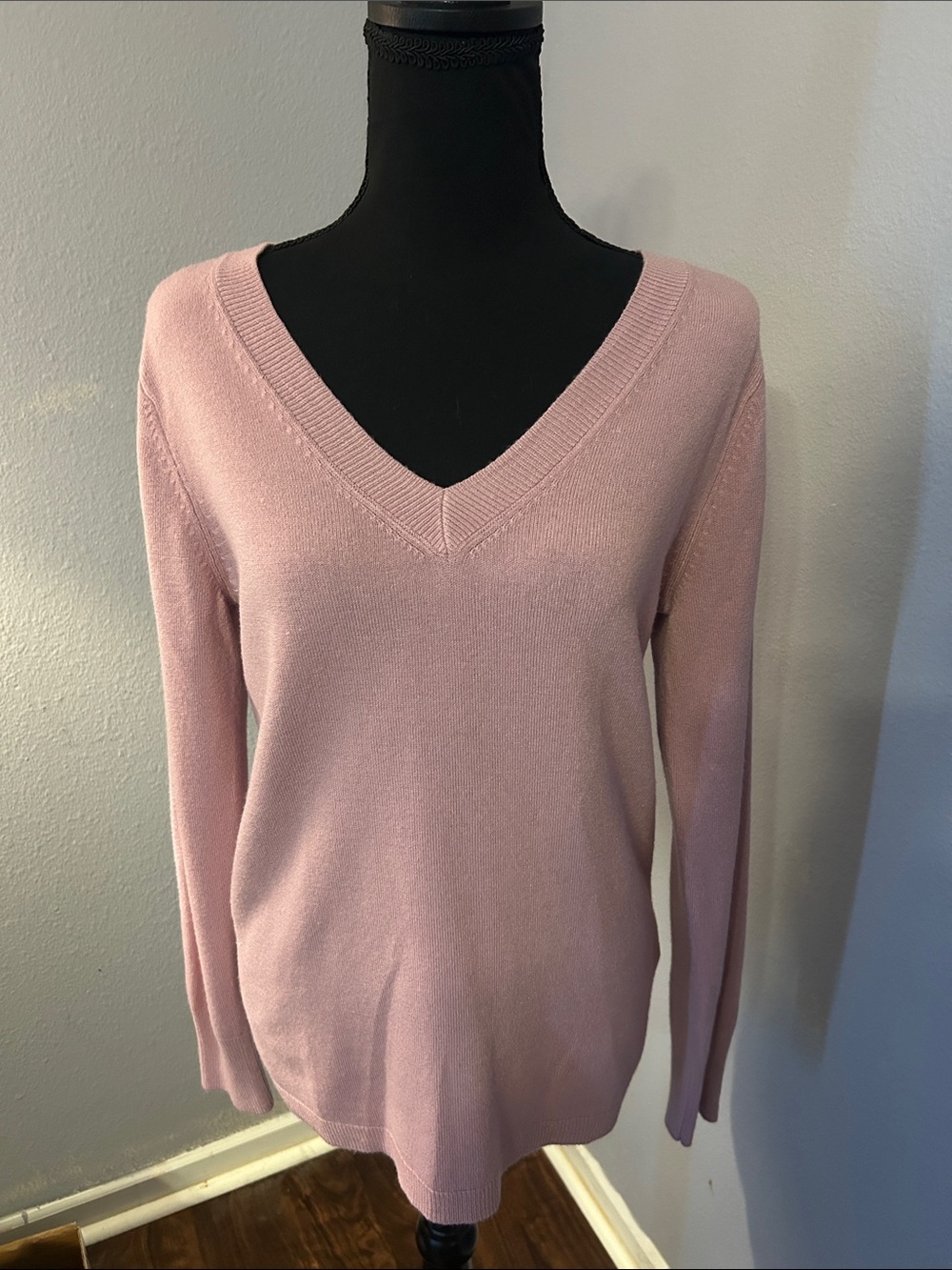 Croft & Barrow Women Purple Lavender V-Neck Lightweight Sweater Size Small